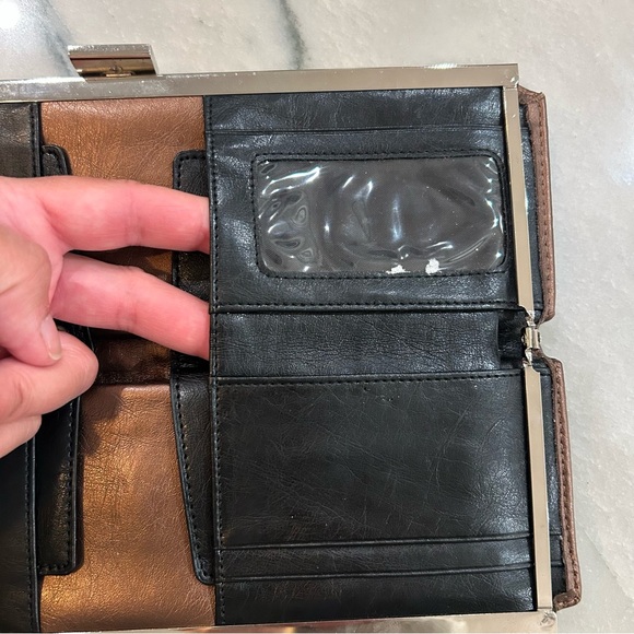 Vintage Chinese Laundry Two-Tone Leather Wallet Clutch – Y2K Era - Picture 10 of 15